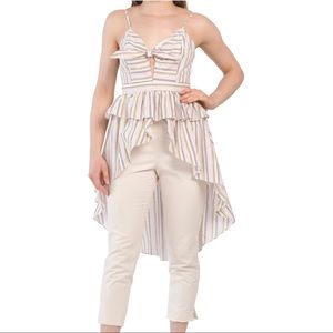 English Factory high low asymmetrical tank top